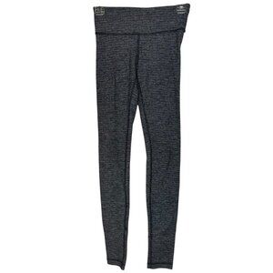 Lululemon Women's 4 Wunder Under Legging Diamond Jacquard Space Dye‎ Black Slate